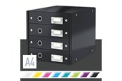 Arkivering & Opbevaring - Leitz Skuffekabinet Click & Store WOW 4 skuffer Sort - 60490095