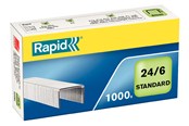 Hulapparater & Hæftemaskiner - Rapid Hæfteklamme Stand. 24/6 galv 1000 - 24855600