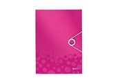 Mapper og Clipboards - Leitz 3-klap elastikmappe WOW PP A4 pink - 45990023