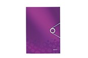 Mapper og Clipboards - Leitz 3-klap mappe WOW PP A4 Lilla - 45990062