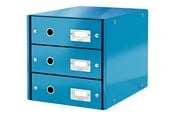 Arkivering & Opbevaring - Leitz Skuffekabinet  Click & Store WOW 3 skuffer Blå - 60480036