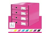Arkivering & Opbevaring - Leitz Skuffekabinet  Click & Store WOW 4 skuffer Pink - 60490023