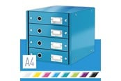 Arkivering & Opbevaring - Leitz Skuffekabinet  Click & Store WOW 4 skuffer Blå - 60490036