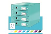 Arkivering & Opbevaring - Leitz Skuffekabinet Click & Store WOW 4 skuffer Isblå - 60490051