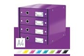 Arkivering & Opbevaring - Leitz Skuffekabinet Click & Store WOW 4 skuffer Lilla - 60490062