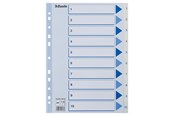 Lommer, Omslag & Registre - Esselte Register  PP A4 1-10 hvid - 100135