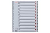 Lommer, Omslag & Registre - Esselte Register  PP A4 Maxi 1-20 grå - 100126
