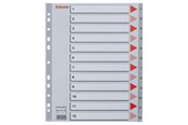 Lommer, Omslag & Registre - Esselte Register  PP A4 Maxi 1-12 grå - 100125