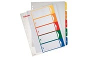 Lommer, Omslag & Registre - Esselte Register Projekt PP A4+ Printbar 1-5 hvi - 100211