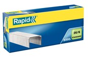 Hulapparater & Hæftemaskiner - Rapid Hæfteklamme  Stand. 26/6 galv 5000 - 24861800