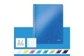 Blokke, Formularer & Notesbøger - Leitz Notesblok  WOW PP A4 linjeret 80 gram 80 ark Blå - 46370036