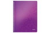 Blokke, Formularer & Notesbøger - Leitz Notesblok  WOW PP A4 linjeret 80 gram 80 ark Lilla - 46370062