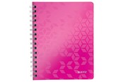 Blokke, Formularer & Notesbøger - Leitz Notesblok  WOW PP A5 linjeret 80 gram 80 ark Pink - 46390023