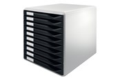 Skrivebordstilbehør - Leitz Skuffekabinet  Post og Form set - 10 skuffer A4 Sort - 52810095