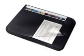 Skrivebordstilbehør - Leitz Skriveunderlag 50x65 sort m.klar overlæg - 53120095