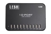 Mobil - Adaptere & Opladere - LEBA Innovation NoteCharge 10 Ports USB-A Charger 120 W - NCHAR-U10-SC