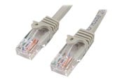 Netværkskabel - StarTech.com 0.5m Gray Cat5e / Cat 5 Snagless Ethernet Patch Cable 0.5 m - patch cable - 50 cm - grey - Grå - 0.5m - 45PAT50CMGR