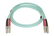 Netværkskabel - StarTech.com Aqua OM4 Duplex Multimode Fiber Optic Cable - 100 Gb - 50/125 - LSZH - LC/LC - 1 m - network cable - 1 m - aqua - Blå - 1m - 450FBLCLC1