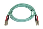 Netværkskabel - StarTech.com 2m Aqua OM4 Duplex Multimode Fiber Optic Cable- 50/125 - LC/LC - network cable - 2 m - aqua - Blå - 2m - 450FBLCLC2