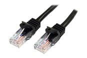 Netværkskabel - StarTech.com 10m Black Cat5e / Cat 5 Snagless Ethernet Patch Cable 10 m - patch cable - 10 m - black - Sort - 10m - 45PAT10MBK