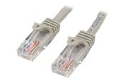 Netværkskabel - StarTech.com Snagless Cat 5e UTP Patch Cable - patch cable - 15 m - grey - Grå - 15m - 45PAT15MGR