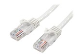Netværkskabel - StarTech.com 5m White Cat5e / Cat 5 Snagless Ethernet Patch Cable 5 m - network cable - 5 m - white - Hvid - 5m - 45PAT5MWH