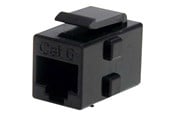 Netværkskabel - StarTech.com Cat 6 RJ45 Keystone Jack Network Coupler - F/F - network coupler - black - Sort - C6KEYCOUPLER