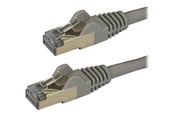 Netværkskabel - StarTech.com 0.5m Gray Cat6a / Cat 6a Shielded Ethernet Patch Cable 0.5 m - patch cable - 50 cm - grey - Grå - 0.5m - 6ASPAT50CMGR