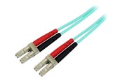 Netværkskabel - StarTech.com 1m LC Fiber Optic Cable - 10 Gb Aqua - MM Duplex 50/125 - LSZH - patch cable - 1 m - aqua - Blå - 1m - A50FBLCLC1