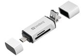 Hukommelseskort - adapter og kortlæser - Sandberg Card Reader - USB-C | USB-A | Micro-USB | SD/Micro SD - 136-28