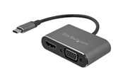 Skærmkabel - StarTech.com USB C to VGA and HDMI Adapter - Aluminum - USB-C Multiport - external video adapter - IT6222 - space grey - CDP2HDVGA