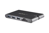 Dockingstation - StarTech.com USB-C Multiport Adapter w/ HDMI and VGA - 3x USB 3.0 - SD - PD - external video adapter - black - DKT30CHVSCPD