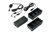 Bærbar Oplader - Zebra Dual 3-Slot Battery Charger Connected via Y Cable - SAC-MPP-6BCHEU1-01
