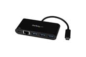 Netværksadapter (netkort, printserver mv.) - StarTech.com US1GC303APD USB-C to Ethernet Adapter with 3-Port USB 3.0 Hub and Power Delivery - US1GC303APD
