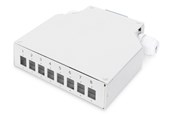 Netværkstilbehør - DIGITUS DN-96891 Din Rail Splice Box for 8 LC/DX couplers Color grey - DN-96891