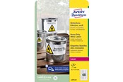 Papir, Fotopapir og Etiketter - Avery Holdbare etiketter, hvide, 45,7x21,2mm - L477820