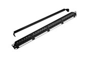 Netværkstilbehør - Gembird NPP-C524CM-001 - patch panel with cable management - 1U - 19" - NPP-C524CM-001