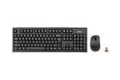 Tastatur - A4Tech V-Track 7100N PADLESS Wireless Desktop - Tastatur & Mus sæt - Engelsk - Sort - A4TKLA41220