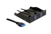 Systemtilbehør (kølepasta mv.) - DeLOCK USB 3.0 Front Panel 2-Port - storage bay ports panel - 61896