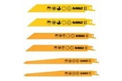 Stiksav - Dewalt High Performance Break Away Reciprocating Saw Blade 6 Piece Set + Storage Case - DT2444-QZ
