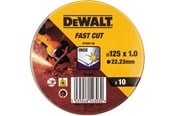 Vinkelsliber - Dewalt 125mm x 1mm Cutting Disc 10/TIN (10 TIN Display) - DT3507-QZ