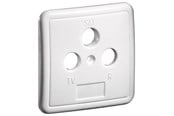 Antennekabel/stik - Pro 3 holes cover plate for antenna wall sockets white - 4040849670510