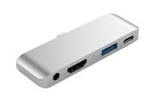 Dockingstation - Satechi Aluminum Type-C Mobile Pro Hub Adapter - docking station - Silver - ST-TCMPHS