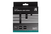 Netværkstilbehør - Deltaco adhesive cable clamps in plastic 1/3/6 sl - CC-926Black