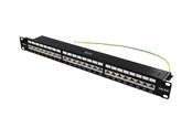 Netværkstilbehør - Deltaco STP patch panel 24xRJ45 Cat6a 1U 19" - PAN-200