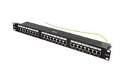 Netværkstilbehør - Deltaco PAN-201 STP patch panel 24xRJ45 Cat6 1U 19" metal black - PAN-201