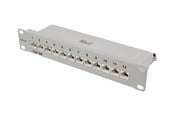 Netværkstilbehør - Deltaco 10" patch panel 12xRJ45 Cat6a STP 10Gb - 10-PATCH14