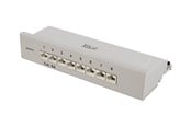 Netværkstilbehør - Deltaco Patch Panel 8xRJ45 Cat6a wall-mountable metal grey - PAN-210