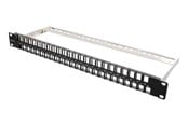 Netværkstilbehør - Deltaco 19" Keystone Patch Panel 48 Ports 1U Metal Black - PAN-115