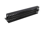 Netværkstilbehør - Deltaco 19" 1U Plastic Cable Management Bar - SP-3663-1U